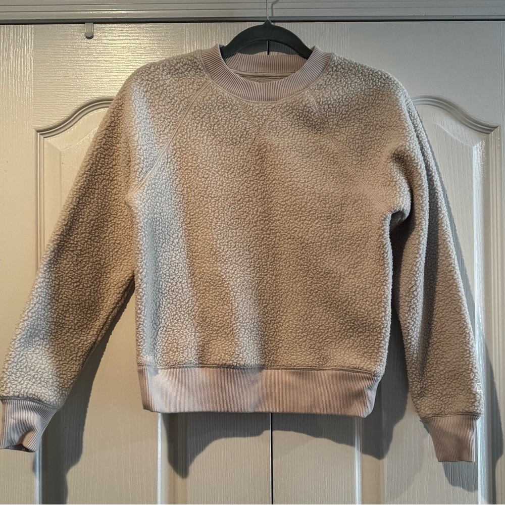 Everlane Sandstone Renew Fleece Raglan Sweatshirt - Size XS - Picture 2 of 5